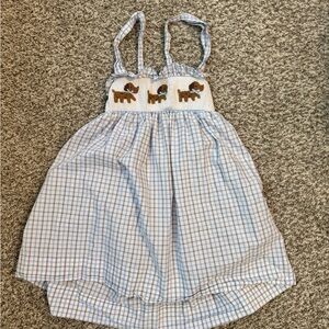 Cecil and Lou Smocked Dog Dress